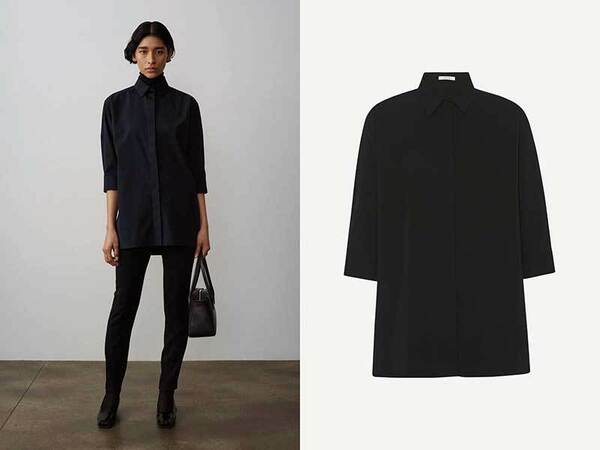 ザロウ THE ROW Elada Shirt Black オーバーサイズ シャツ ジャケット / 超美品