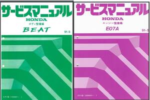 New Honda Beat PP1 руководство по обслуживанию & список запасных частей 12 вид двигатель сервисная книжка корпус обслуживание сборник PDF загрузка версия E07A JA4 Today тоже 