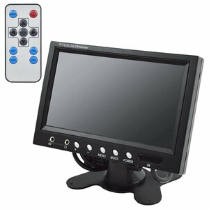 4分割表示対応 汎用 TFT液晶モニター 7インチ 7inch 12/24V オンダッシュ 置き型 ダッシュボード ヘッドレスト 埋め込み リアモニター