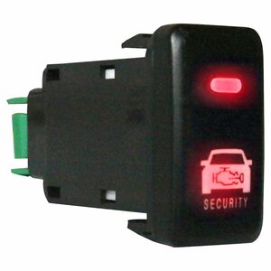ムーヴ L900/910 H10.10～H14.9 防犯対策 点滅機能付き ダミーセキュリティパネル LED/レッド スイッチホールカバー