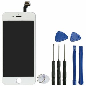 iPhone6互換用 液晶パネル 交換用 修理キット ホワイト/白 【iPhone修理工具 ディスプレイ 画面交換 交換用液晶パネル】