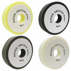 【送料380円】4枚set Φ180mm 35mm ポリッシャー スポンジ バフ 超微粒子 極細 中細 中目 4種 車 自動車 磨き 掛け 仕上げ ウレタン 185mm