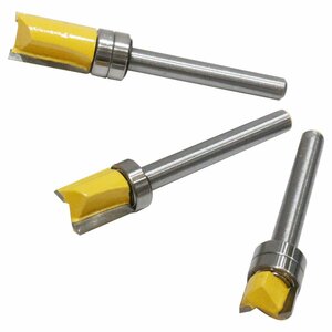 【送料220円】トリマー ルーター ビット 軸 シャンク 6mm 3本 セット 超硬 エンドミル 木工 ほぞ溝 カッター 切削工具 工具