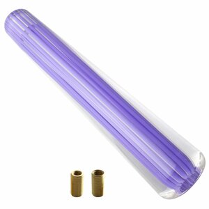 アクリルシフトノブ 250mm 25cm M12×P1.25 M10/M8 パープル 紫 クリア シフトノブ 透明 ライン