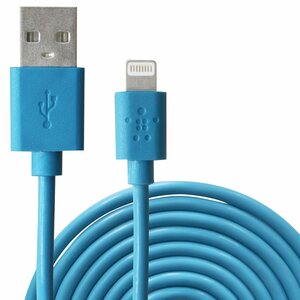 Apple認証 優れた強度と耐低温性能 PVC素材を使用iPhone用 USBケーブル 充電ケーブル ブルー/青 iPhone充電 スマホ アクセサリ