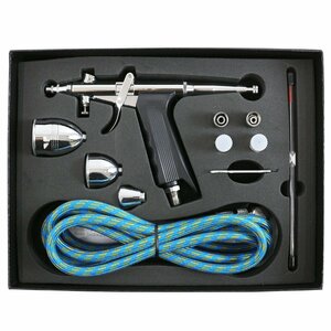  trigger type airbrush set gravity type air spray gun nozzle 3 kind 0.3/0.5/0.8mm air gun painting nails model plastic model 