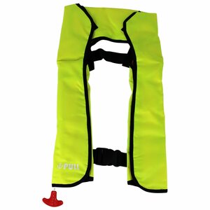  great popularity! original design! life jacket automatic expansion type shoulder .. the best type fluorescence yellow man and woman use! free size fishing boat boat 