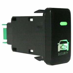 ムーヴ L900/910 H10.10～H14.9 防犯対策 点滅機能付き ダミーセキュリティパネル LED/グリーン スイッチホールカバー