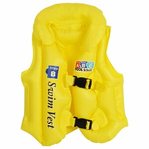  child Kids for children 4-6 -years old swim the best M size floating the best coming off wheel playing in water pool life jacket yellow color yellow 