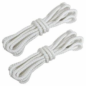 8 strike 8mm 5m 2 pcs set total 10m mooring rope fender rope double Blade white / white marine rope boat mooring 8 millimeter 