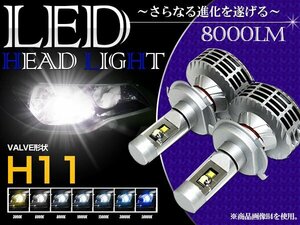 オールインワン 一体型 H11 LEDヘッドライト 3000LM 6500k ホワイト/ブルー/イエロー 切り替え可能 カラーフィルム フォグ