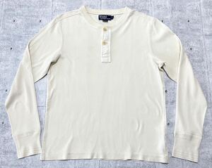 90s～00s Polo by Ralph Lauren ヘンリーネック ロンT　　長袖 Tシャツ ポロ バイ ラルフローレン インパクト21 キャッツアイボタン 玉9653