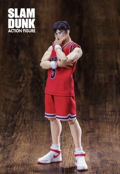 【即納】スラムダンク 1/10 可動フィギュア 木暮公延 5号 湘北　赤ユニフォーム SLAMDUNK ACTION FIGURE 非s.h.figuarts figma 赤シャツ