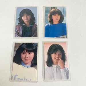 薬師丸ひろ子 ラミネートカード 4枚セット まとめて 1981 角川春樹事務所 写真 ブロマイド レトロ 当時物