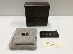 [ б/у ]GUCCI Gucci Heart серьги Ag925 SV925 Logo коробка сумка для хранения 