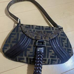  unused Fendi FENDI Zucca Mini handbag bag bagz key no metal fittings lock 