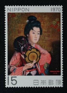 ☆コレクターの出品 切手趣味週間 『婦人像』１５円 ＮＨ美品 J-13