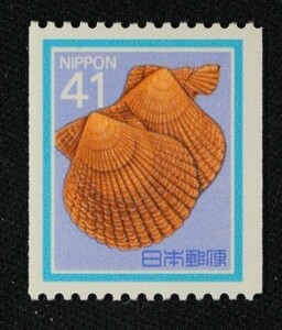 ☆コレクターの出品 新動植物国宝図案切手『ヒオウキガイ』コイル４１円 ＮＨ美品 C-51