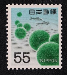 ☆コレクターの出品 新動植物国宝図案切手『マリモ』５５円 ＮＨ美品 D-23