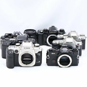 フィルムカメラ レンズ ジャンク まとめ売り OLYMPUS OM-4 / EOS 55 / PENTAX MZ-L / Nikon F-601 他【1円～】【10%オフクーポン配布中！】