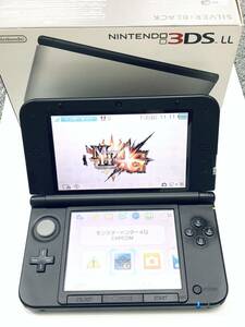 美品Nintendo 3DSLL シルバーブラック　モンハン4Gセット