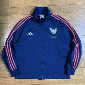 90s Adidas jersey jersey 3 line embroidery Logo navy jersey jacket adidas red Y2K