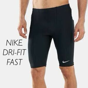 M new goods NIKE Nike men's DRI-FITdo life .s tracing tights half tights 1/2 length land running tights black black 