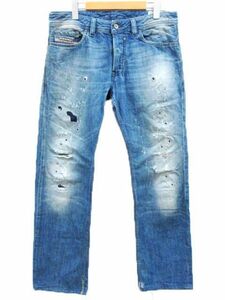 ディーゼル DIESEL SAFADO WASH 008YF デニム パンツ ジーンズ ダメージ加工 青 ブルー W29 L30 