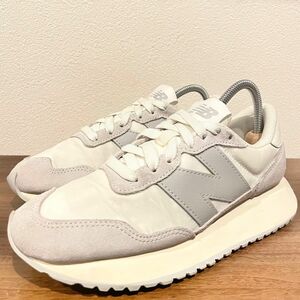 New Balance WS237JB1 ニューバランス ホワイト グレー レディース ローカットスニーカー 24cm 