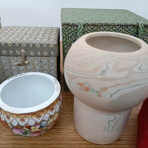 中国 花器 花瓶 皿 玉 水晶 香合 アンティーク ビンテージ 骨董 の画像2