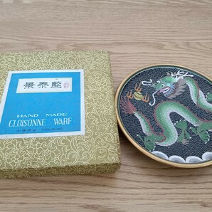 中国 景泰藍 皿 飾り皿 中国西安 CLOISONNE WARF  ビンテージ アンティーク 骨董の画像4