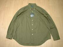 新品デッドストックRalph Laurenワンポイントボタンダウンシャツ未使用カーキグリーンMオリーブ正規BLAKEラルフローレンTHE CHINO SHIRT_画像3