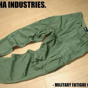 ALPHA INDUSTRIES.オリーブミリタリーカーゴパンツLアーミー復刻M-65正規アルファパラシュートM-51ファティーグU.S.AIR FORCEM-47の画像1