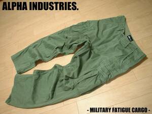 ALPHA INDUSTRIES.オリーブミリタリーカーゴパンツLアーミー復刻M-65正規アルファパラシュートM-51ファティーグU.S.AIR FORCEM-47