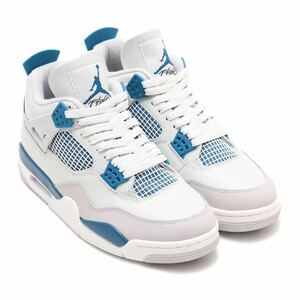 JORDAN BRAND AIR JORDAN 4 RETRO OFF WHITE/MILITARY BLUE-NEUTRAL GREY サイズ27.0