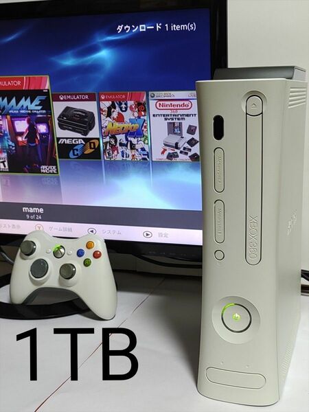 Xbox360 RGH 1TB HDD リージョンフリー 付属品付 動作OK 日本語化 (Jasper) [N918]