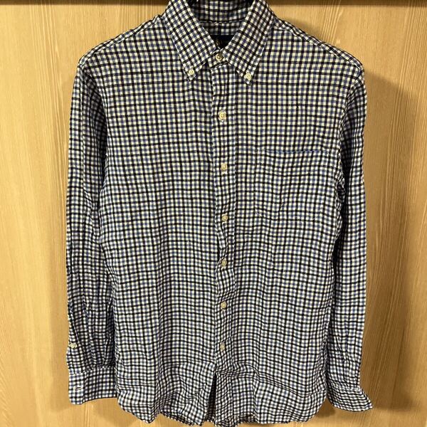 ◆美品◆国内正規品 RALPH LAUREN長袖 チェックシャツ 麻100% サイズXS