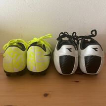 ◆未使用◆NIKE.diadora Jrサッカースパイク ２速セット　サイズ両方20.0_画像4