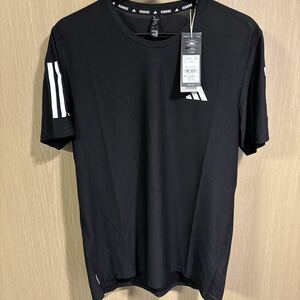 ◆新品未使用タグ付◆adidas社製　RUNNING半袖速乾性シャツ　ブラック　サイズL 定価4070円税込