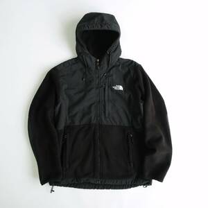 THE NORTH FACE ザノースフェイス　刺繍ロゴ　フーディーデナリジャケット フリース　ポーラテック　L(WOMENS) 黒　ブラック 古着