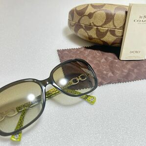 中古■良品■COACH コーチ 5036/8E サングラス メガネ 眼鏡 メンズ レディース ダークオリーブ べっ甲KOの画像1