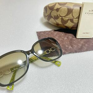 中古■良品■COACH コーチ 5036/8E サングラス メガネ 眼鏡 メンズ レディース　ダークオリーブ べっ甲KO