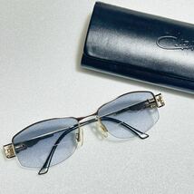 美品 CAZAL カザール レディース サングラス メガネ 眼鏡 メタルフレーム フレーム レンズブルー 老眼鏡 KO_画像1