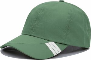[Croogo] キャップ メンズ ランニングキャップ メッシュ 軽量 速乾 紫外線対策 野球帽 夏 調整可能 男女兼用 グリーン