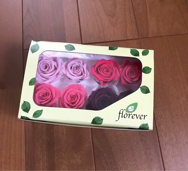 プリザーブドフラワー花材　バラ　スプレーローズ（4色×各2輪）　ピンク系　フロールエバー　