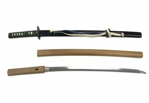 上野守藤原国常 脇指 白鞘 附拵え 鑑定書(保存刀剣) 刀長54.8 cm 反り0.8 cm 愛知 第56131号 昭和55年 新々刀 刀剣 日本刀