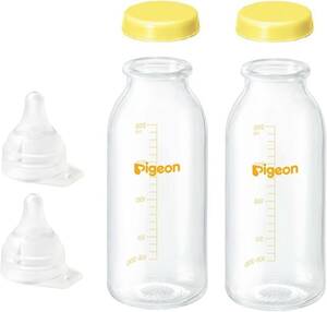 ピジョン 母乳実感 直付け哺乳瓶+乳首+KRキャップセット200ml（一般新生児用）２個セット