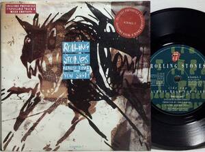 【英7】 ROLLING STONES ローリング・ストーンズ / ALMOST HEAR YOU SIGN / 1990 UK盤 7インチレコード EP 45 ハイプステッカー 試聴済