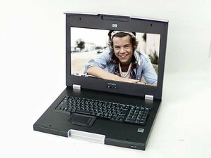#0 HP 17 type rack mount monitor g rare panel TFT7600 G2 keyboard / Touch pad verification reflected excellent / adapter equipped 