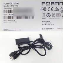 ＃Fortinet/フォーティネット Fortigate-60E (FG-60E) ファイアウォール ACアダプタ付属 初期化済 No.14_画像4